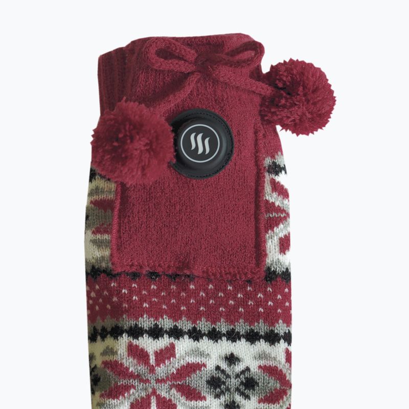 Glovii GQ5 fehér/piros/szürke fűthető papucs zoknival 6