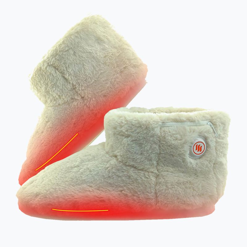 Glovii GQ7 bézs színű fűthető papucsok