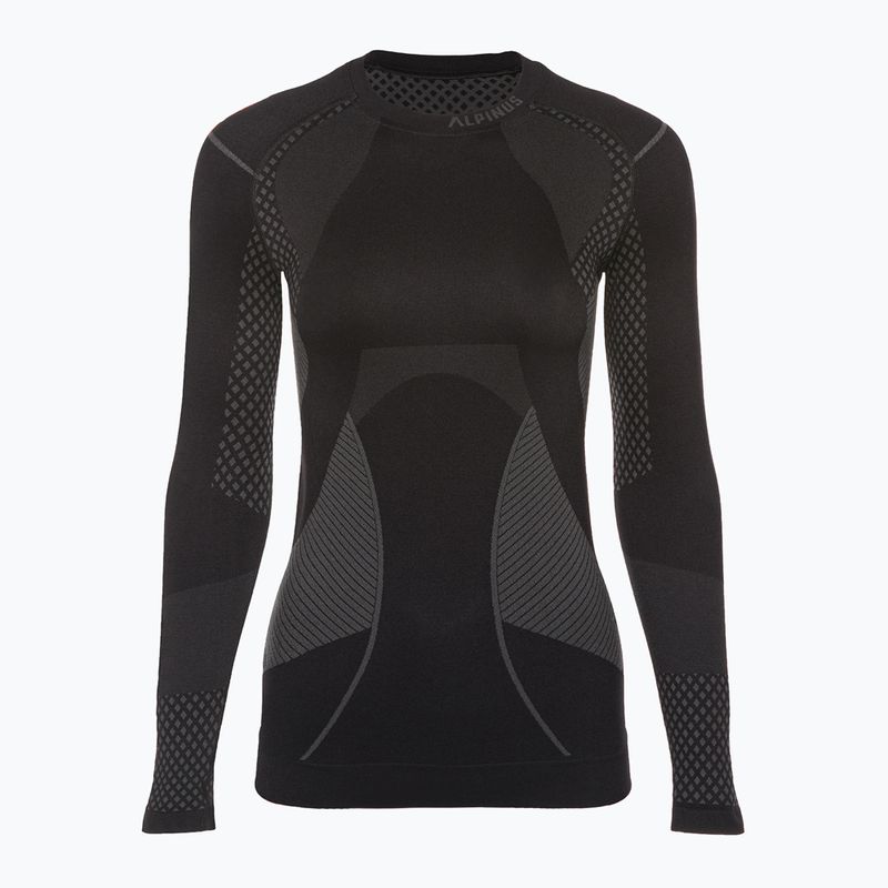 Női Alpinus Active Base Layer thermo melegítő pulóve fekete/szürke 4