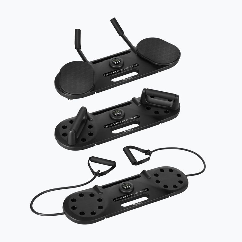 Multifunkciós deszka HMS DBP02 for abdominal muscle exercises and push-ups with straps 3w1 black 3