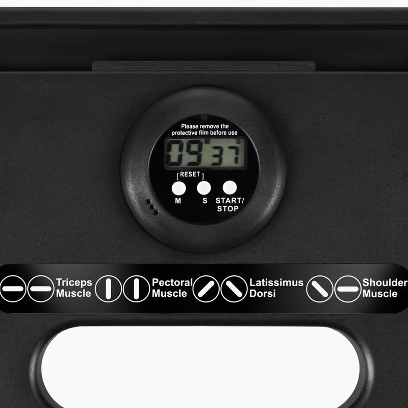 Multifunkciós deszka HMS DBP02 for abdominal muscle exercises and push-ups with straps 3w1 black 6