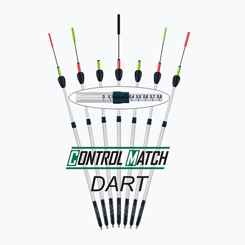 Calusso Control Match Dart fehér 1024-06 waggler úszóval