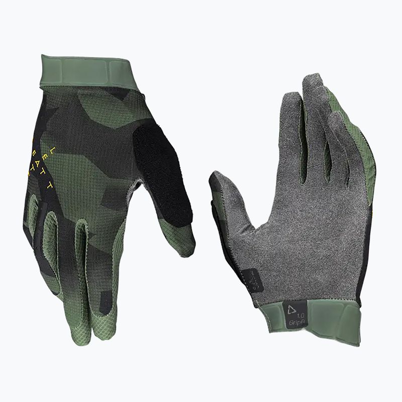 Leatt MTB 1.0 GripR spinach férfi kerékpáros kesztyű
