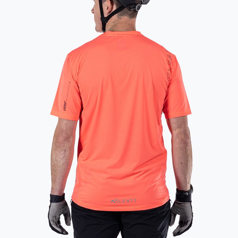 Férfi Leatt MTB Trail 1.0 X-Flow X-Flow kerékpáros mez neon színű 3