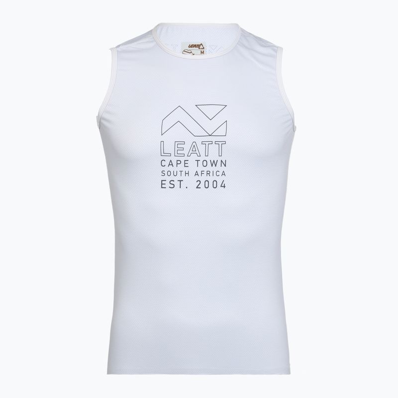 Férfi kerékpáros ujjatlan trikó Leatt Sleeveless Base white