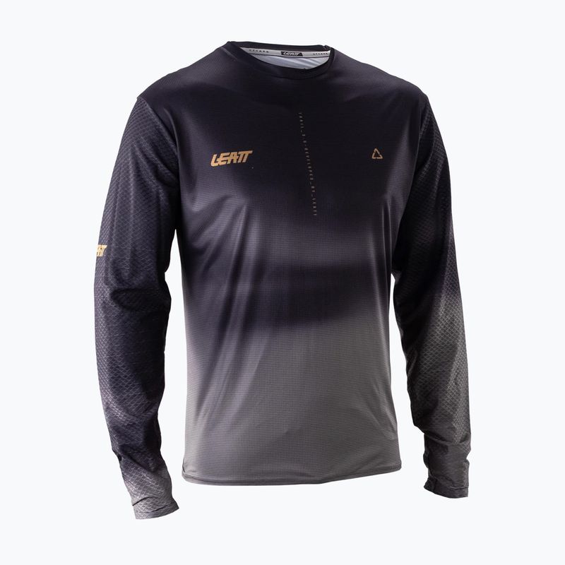Férfi kerékpáros hosszú ujjú mez Leatt MTB Trail 3.0 ghost black