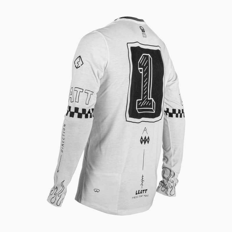 Férfi hosszú ujjú kerékpáros mez Leatt MTB Gravity 3.0 cream white 2