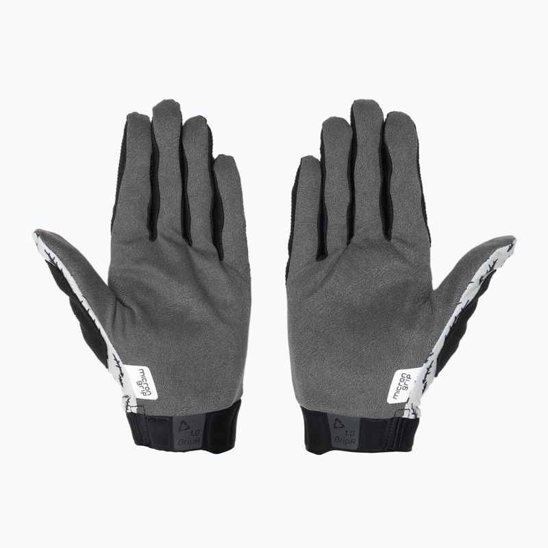 Férfi kerékpáros kesztyűk Leatt MTB 1.0 GripR trails white 3