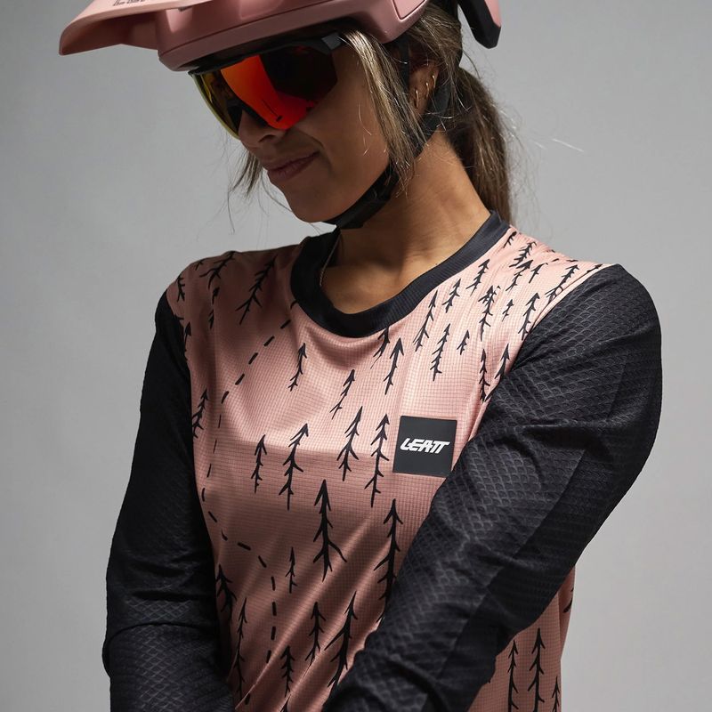 Női hosszú ujjú kerékpáros mez Leatt MTB Trail 3.0 trails pink 3