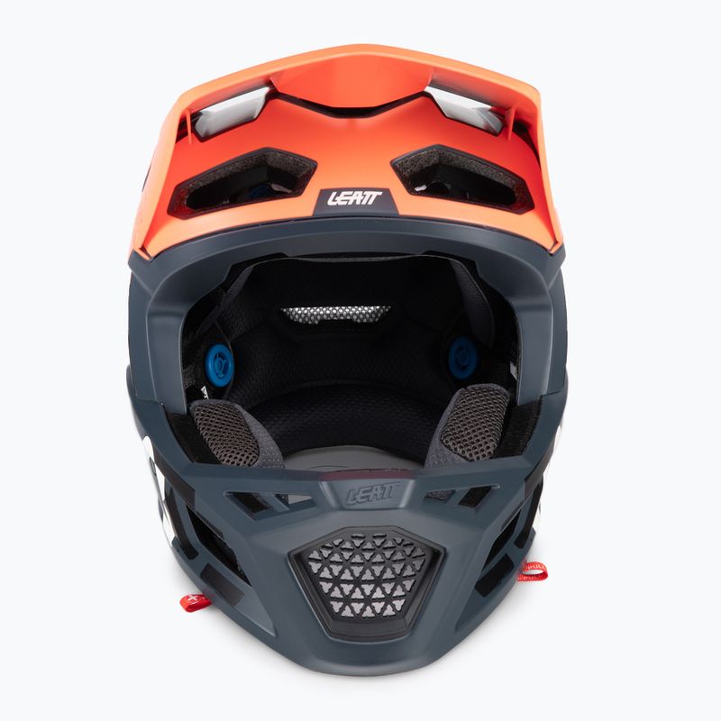 Leatt MTB 4.0 Gravity V22 kerékpáros sisak narancs/fekete 1022070512 2