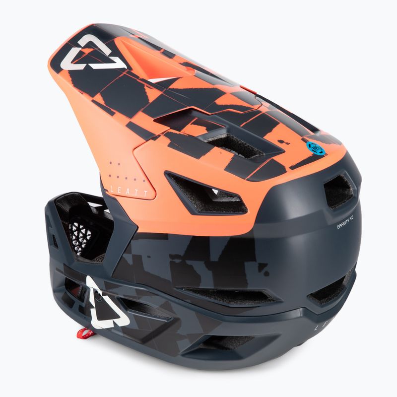 Leatt MTB 4.0 Gravity V22 kerékpáros sisak narancs/fekete 1022070512 4