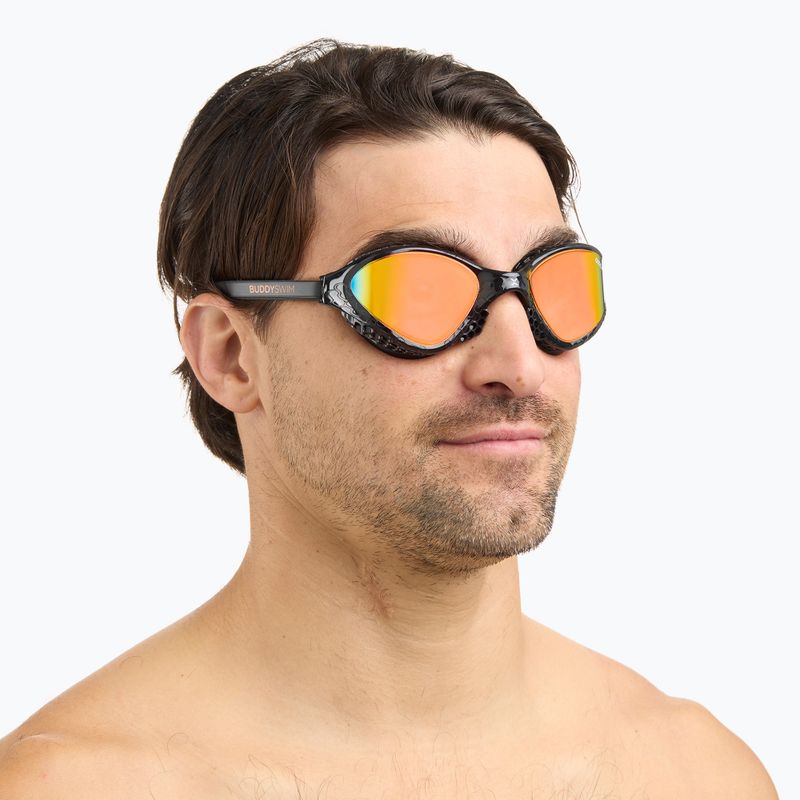 BuddySwim OzeanX Mirror fekete/narancs úszószemüveg 7