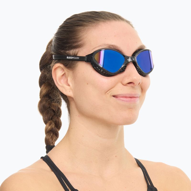 BuddySwim OzeanX Mirror fekete / kék úszószemüveg 2