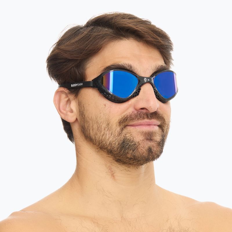 BuddySwim OzeanX Mirror fekete / kék úszószemüveg 3