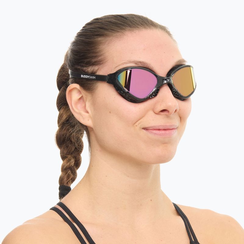 BuddySwim OzeanX Mirror fekete / irídium úszószemüveg 2