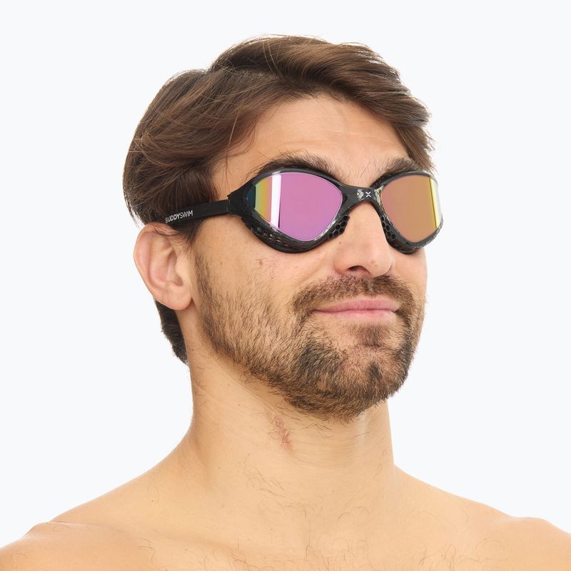 BuddySwim OzeanX Mirror fekete / irídium úszószemüveg 3