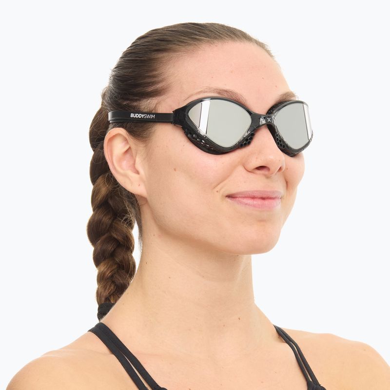 BuddySwim OzeanX Mirror fekete/ezüst úszószemüveg 6