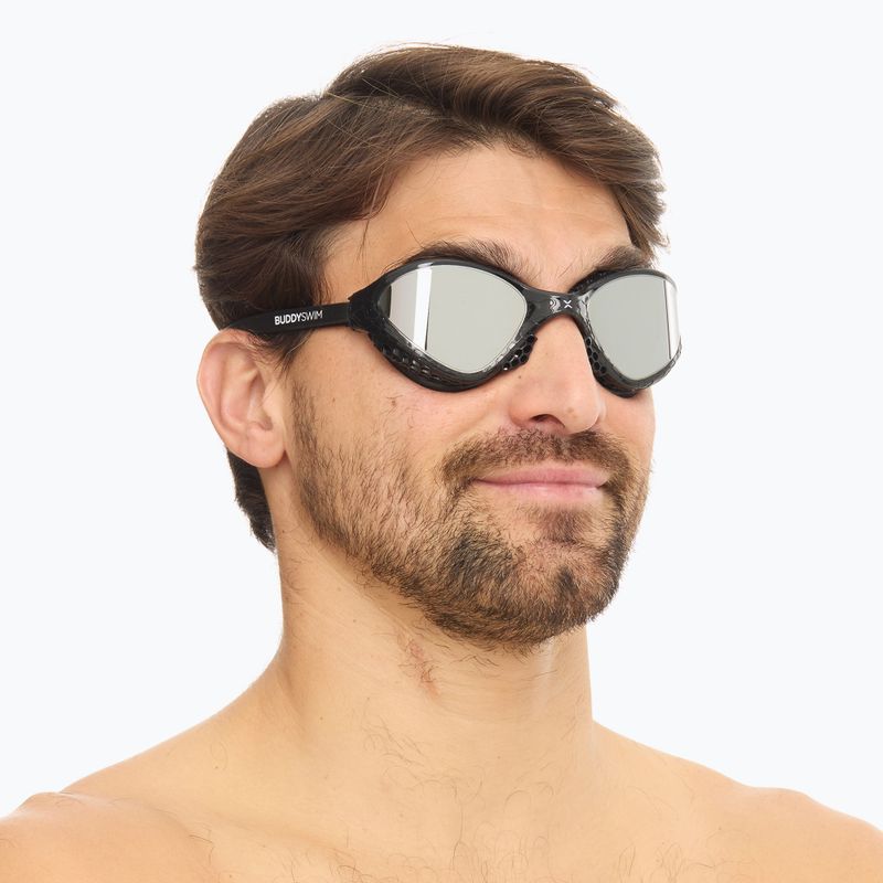 BuddySwim OzeanX Mirror fekete/ezüst úszószemüveg 7
