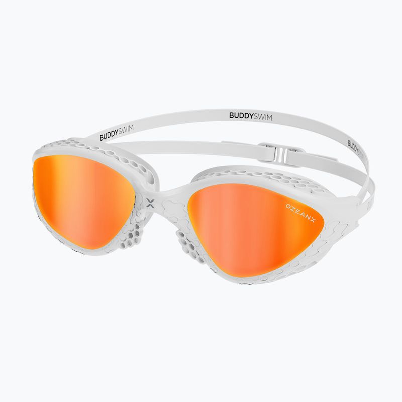 BuddySwim OzeanX Mirror fehér/narancs úszószemüveg