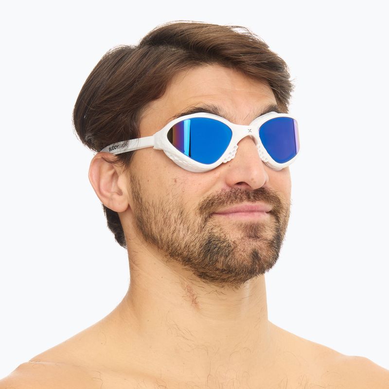 BuddySwim OzeanX Mirror fehér / kék úszószemüveg 7