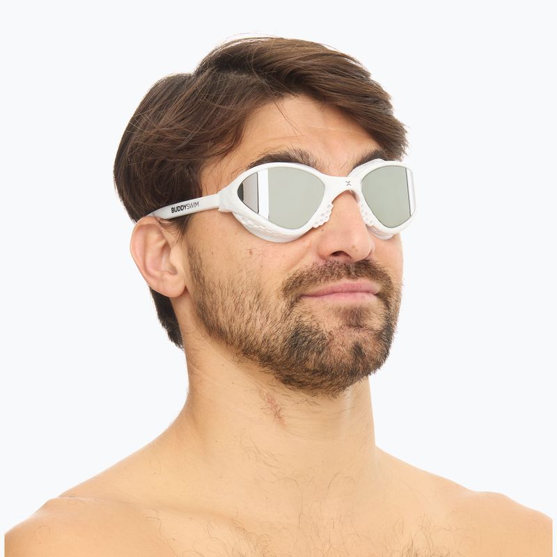 BuddySwim OzeanX Mirror fehér / ezüst úszószemüveg 6