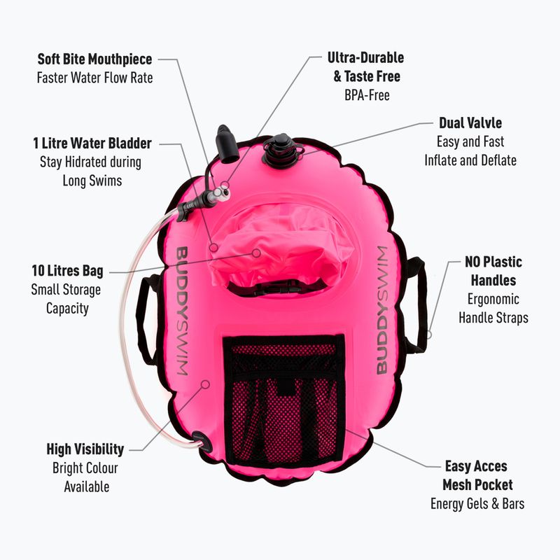 Mentőbója Buddyswim Hydrastation Pro 10 l pink 4