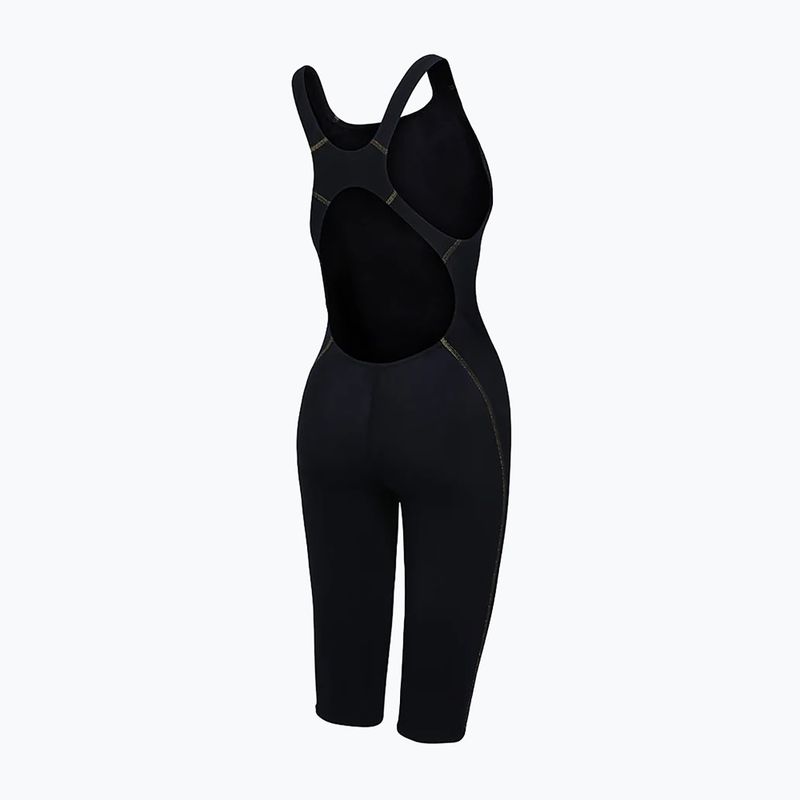 Női egyrészes fürdőruha ZONE3 FINA Approved Performance Gold Kneeskin black/gold 2
