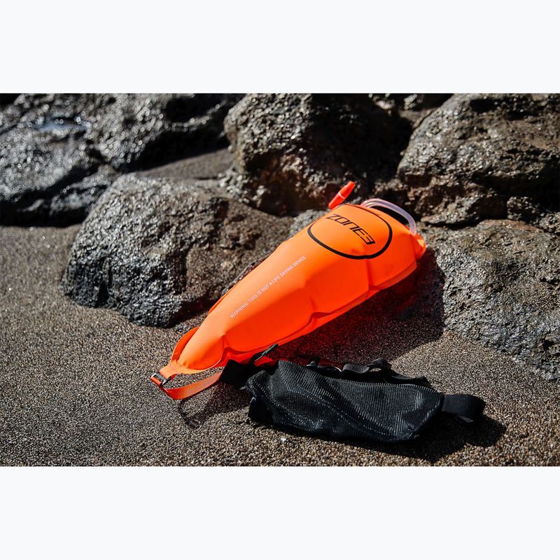 Biztonsági bója ZONE3 Swim Safety Belt With Tow Float Pouch hi-vis orange 2