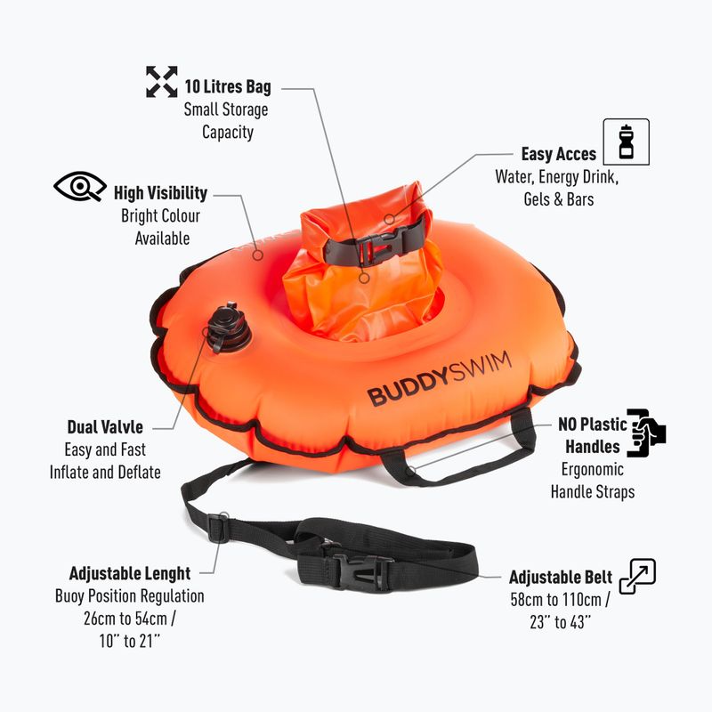 BuddySwim hidraulikus bója 10 l narancssárga 2