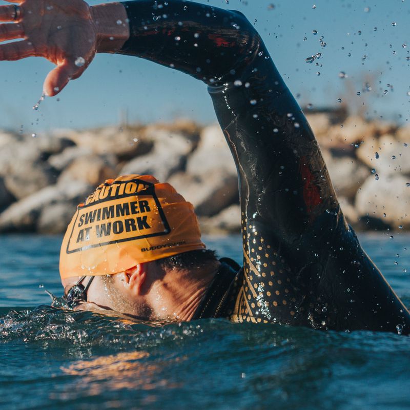 BuddySwim CSW Szilikon narancssárga úszósapka 3