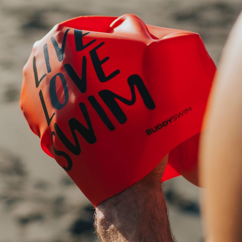 BuddySwim LLS Szilikon úszósapka narancs színben 4