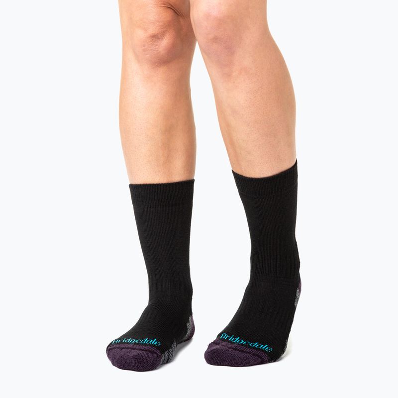 Női zokni Bridgedale Lightweight Merino Performance Boot Original black/purple 5