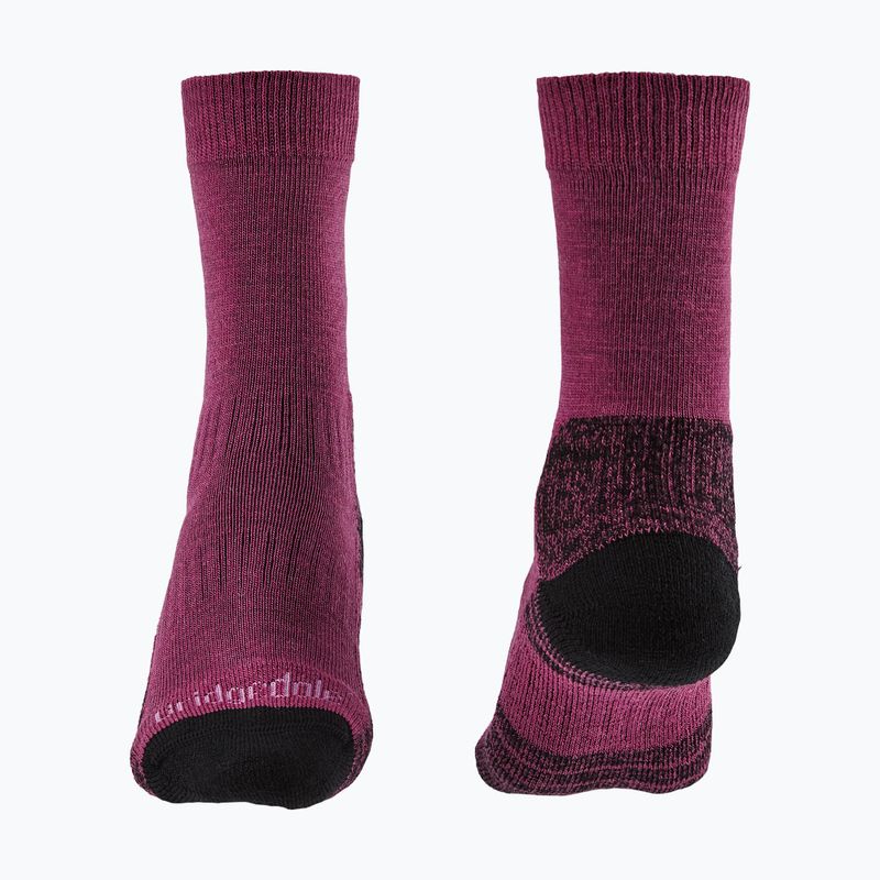 Női zokni Bridgedale Lightweight Merino Performance Boot Original berry 2