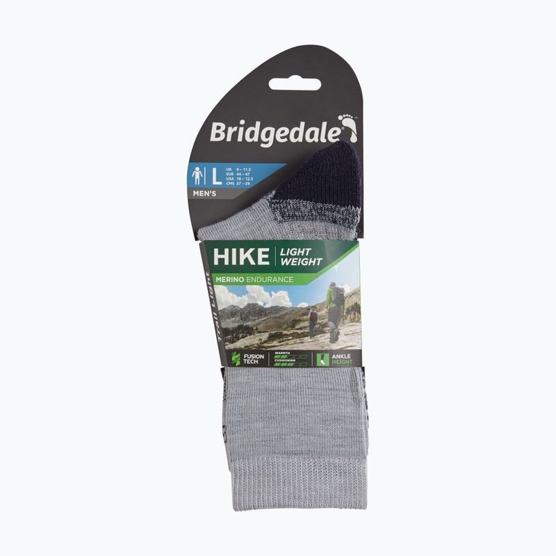 Férfi zokni Bridgedale Lightweight Merino Performance 3/4 Crew Original silver/navy 4