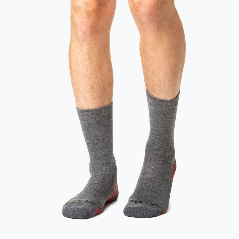 Férfi zokni Bridgedale Lightweight Merino Performance Boot Original grey heather 5