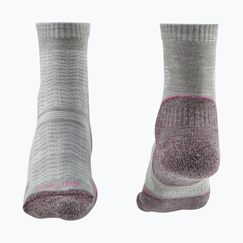 Női túrazokni Bridgedale Hike Ultralight Performance Crew aubergine 2
