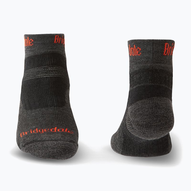 Férfi trekkingzokni Bridgedale Hike Midweight Performance Ankle graphite/orange 2