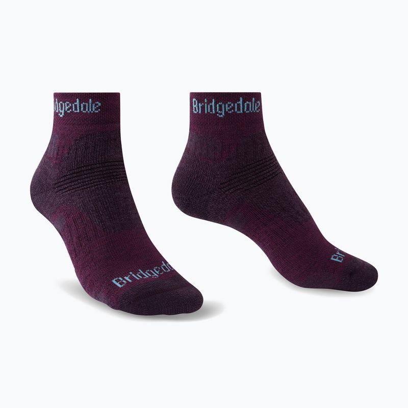 Női túrazokni Bridgedale Hike Midweight Performance Ankle dark purple
