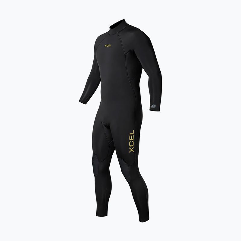 Férfi úszóruha Xcel Comp 4/3 mm Back Zip Full black 3