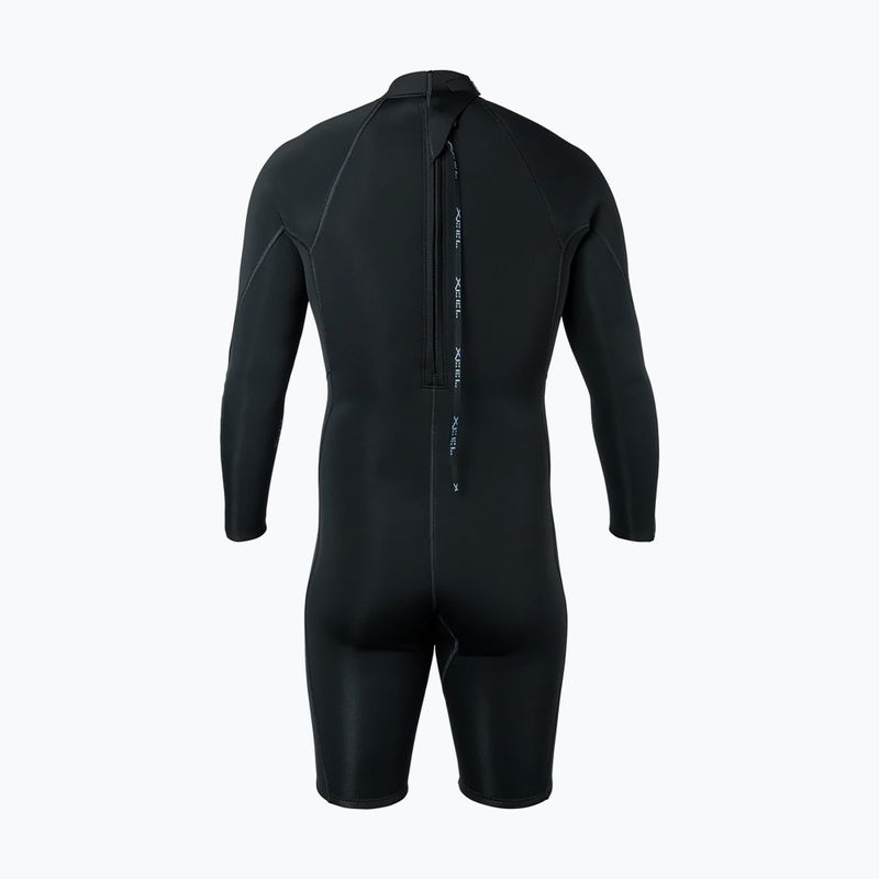 Férfi úszóruha Xcel Axis Back Zip Spring 2 mm LS black 2