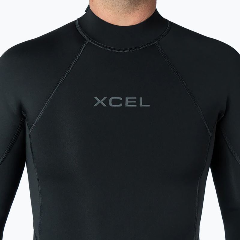 Férfi úszóruha Xcel Axis Back Zip Spring 2 mm LS black 5