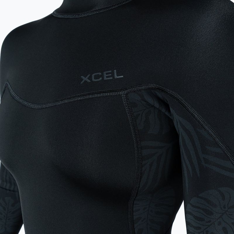 Női úszóruha Xcel Axis Back Zip Spring 2 mm black/palm/monstera print 4