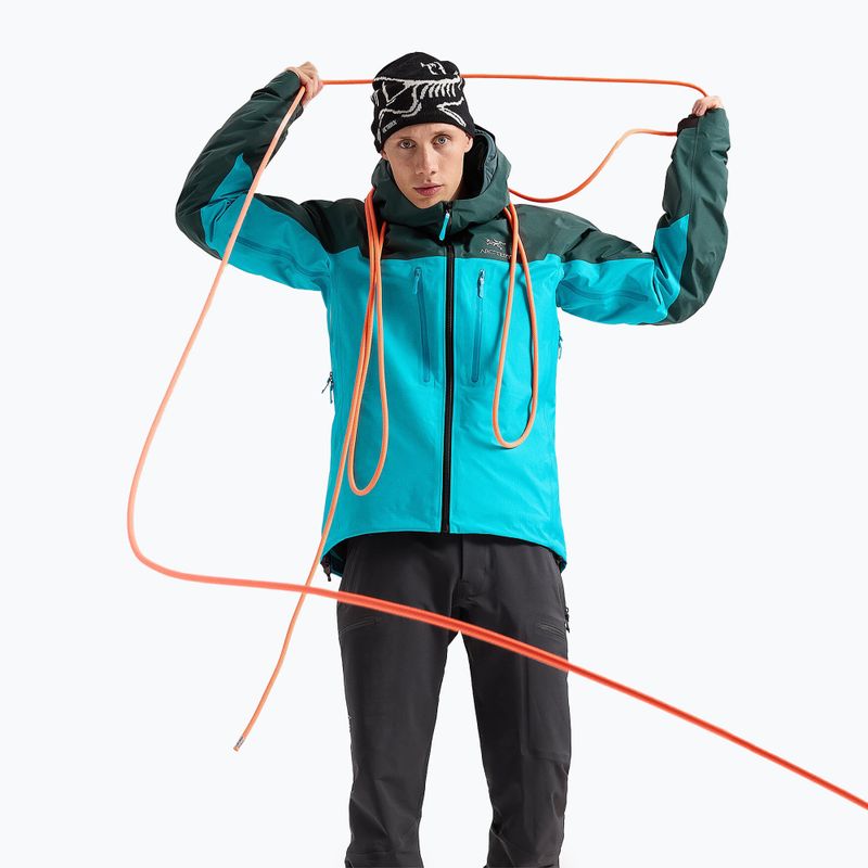 Férfi Arcteryx Alpha kék tetra/pytheas esőkabát 4