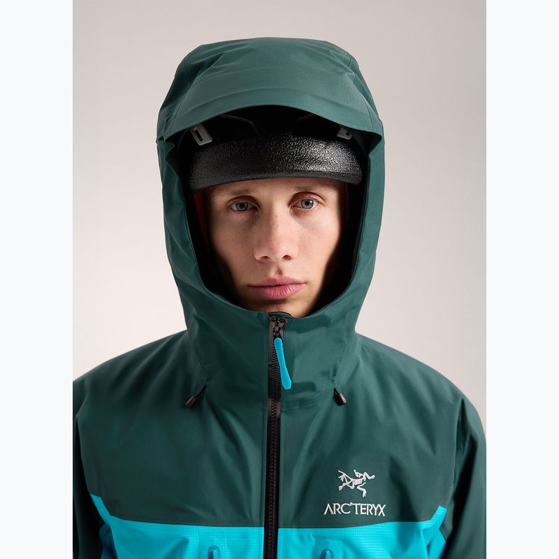 Férfi Arcteryx Alpha kék tetra/pytheas esőkabát 6