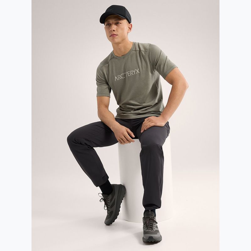Férfi póló Arc'teryx Ionia Merino Wool Arc'Word Logo forage 2