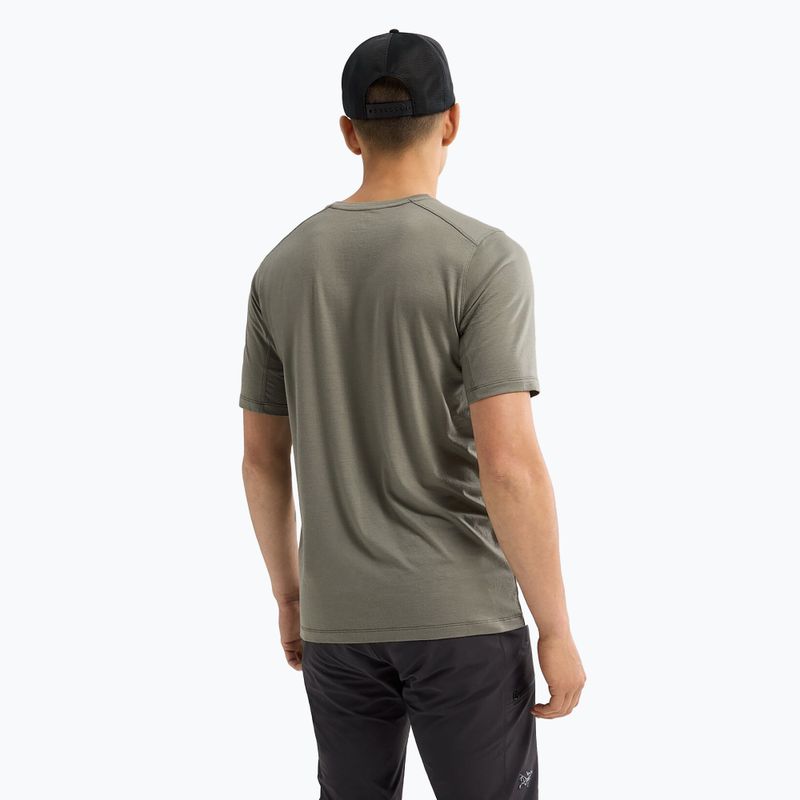Férfi póló Arc'teryx Ionia Merino Wool Arc'Word Logo forage 3