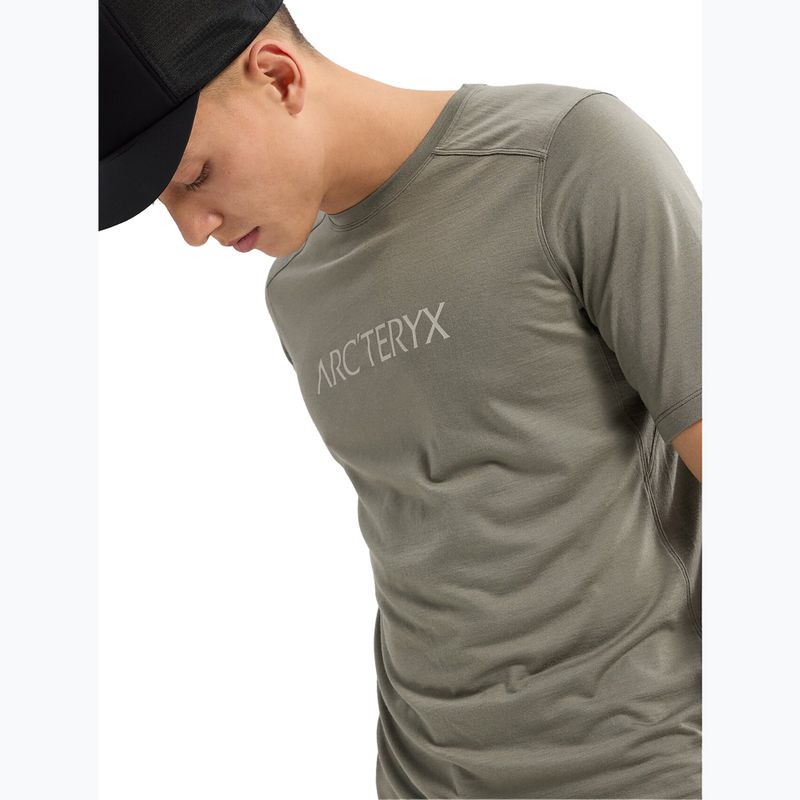 Férfi póló Arc'teryx Ionia Merino Wool Arc'Word Logo forage 4