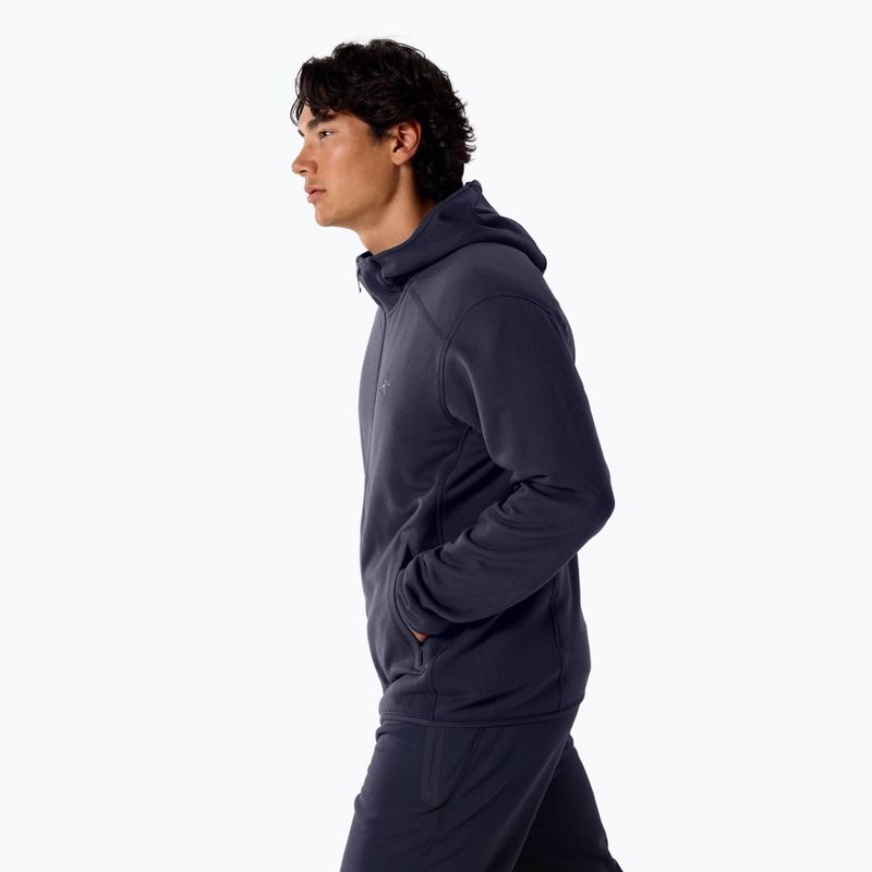 Férfi túrapulóver Arc'Teryx Kyanite Hoody fekete zafír 3