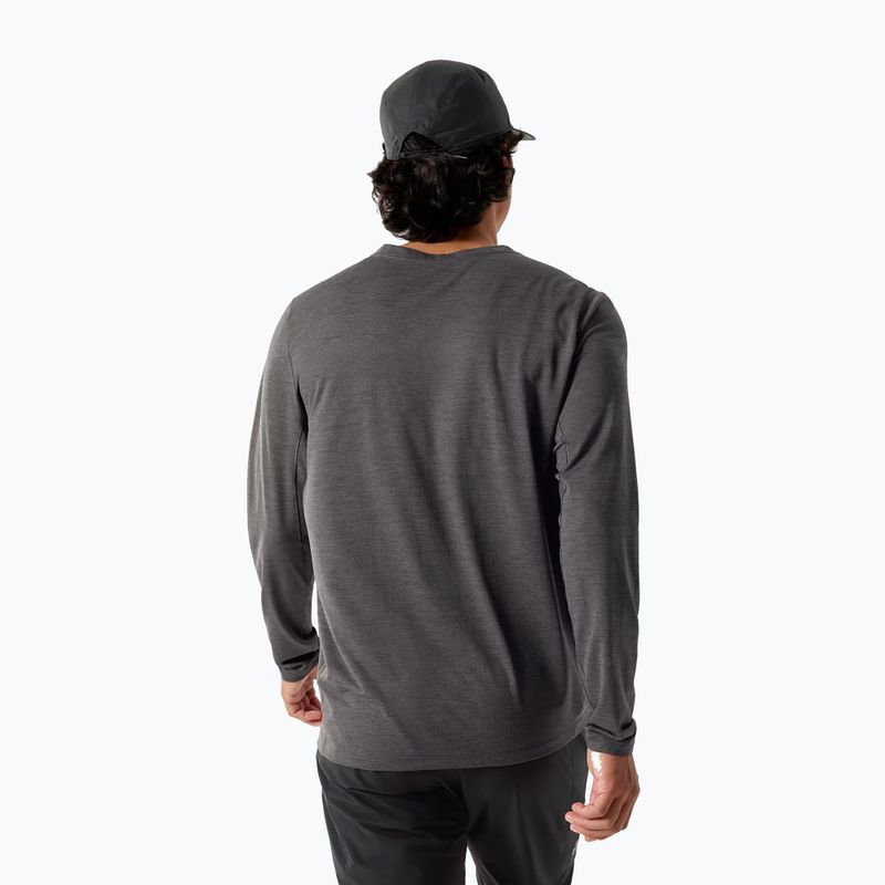 Férfi Arc'teryx Cormac Crew fekete melírozott trekking hosszú ujjú póló 2