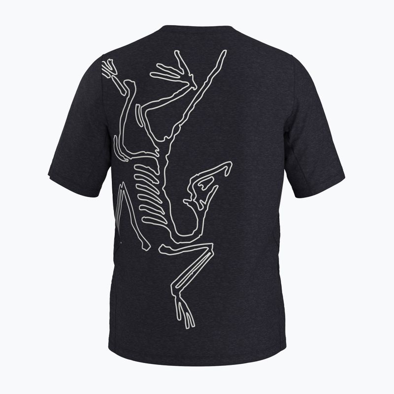 Férfi Arc'teryx Cormac Arc'madár logós túraing póló fekete heather 2